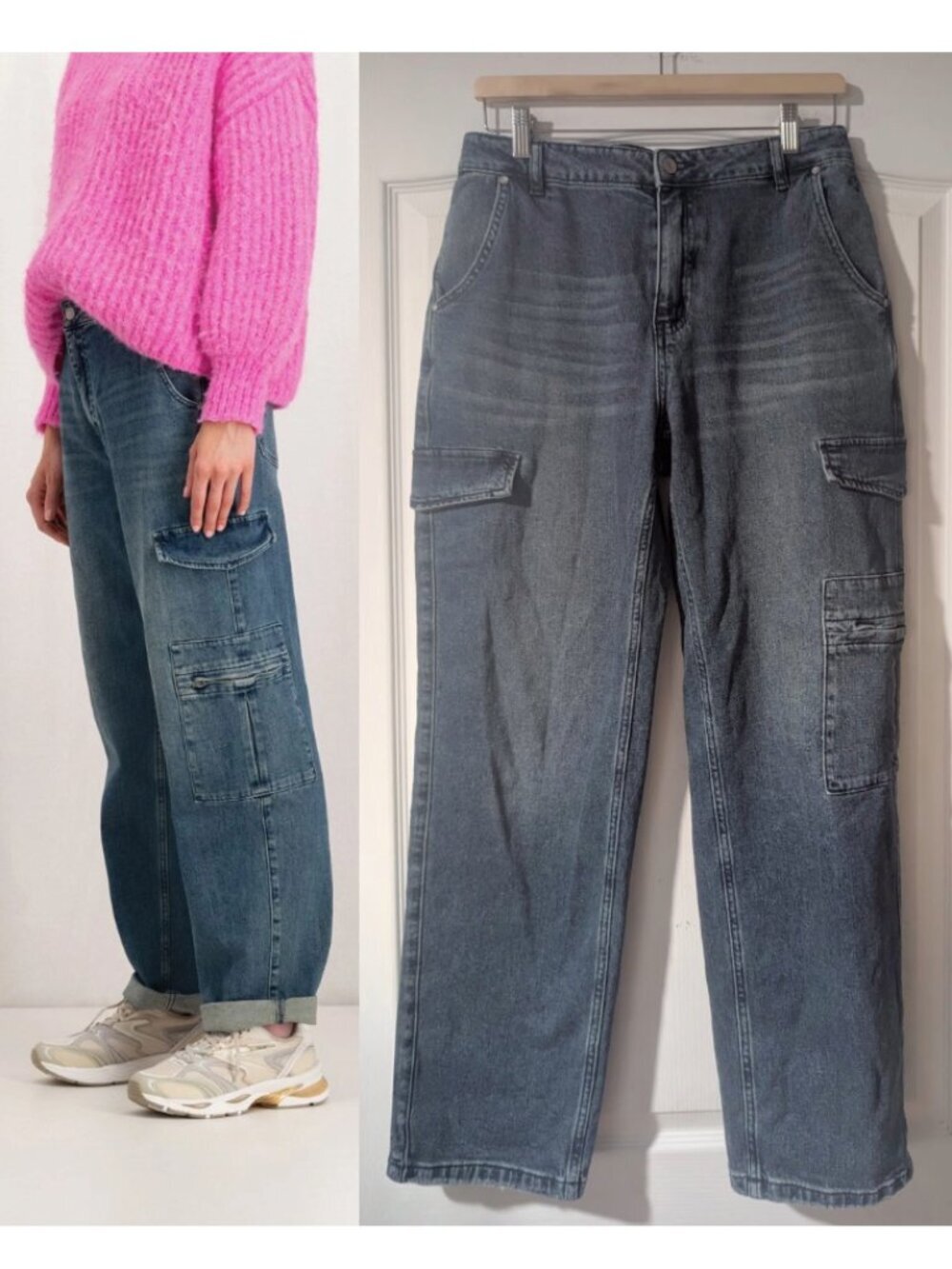 Circle of Trust | Nela Worker Popover Blue Cargo Jeans